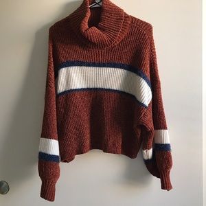MM by My Michelle Burnt Orange Turtle Neck Sweater